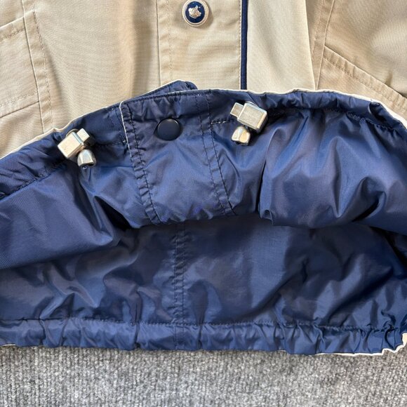 CS Signature Men's Lined Drawstring Beige Mock Neck Reversible Jacket Size Small - Picture 3 of 8